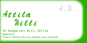 attila willi business card